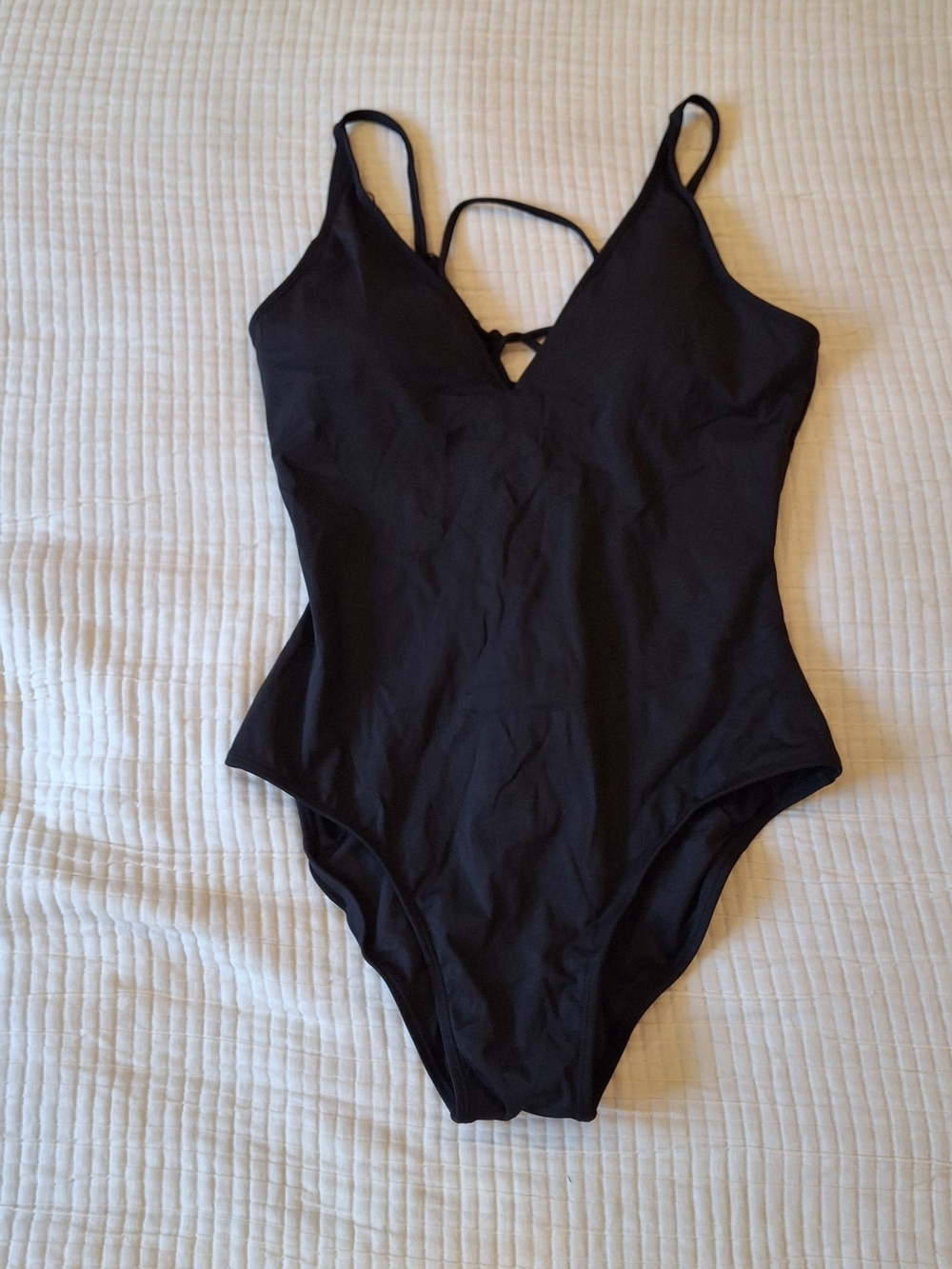 NWOT TA3 Black Plungey Body Sculpting One-Piece Swimsuit XL with Short Torso